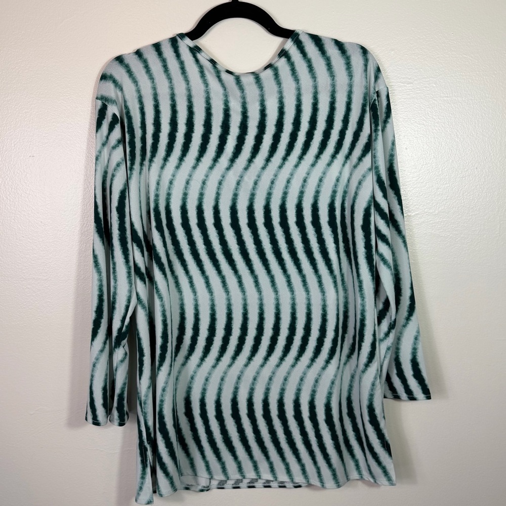 Alfani warm wave Semi Sheer Flattering Silhouette Blouse - Picture 4 of 4